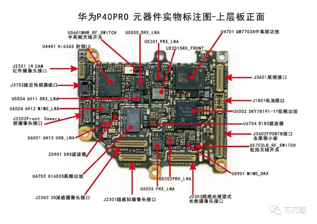 华为p40pro主板爆炸图来自大自然的搬运工